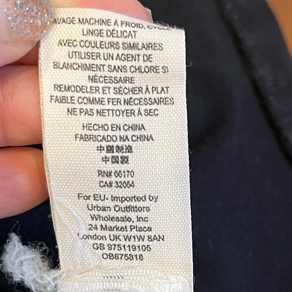 AP: Free People Black Long Sleeve Mesh / Ruffled Top Sz S.P - Picture 5 of 10